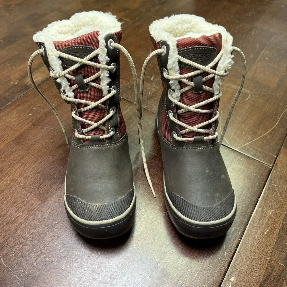 KEEN‎ Elsa Winter Waterproof Boots, Women's 5.5 W, Red Maroon 1017960